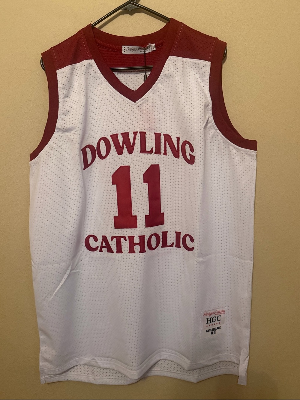 Caitlin Clark Dowling Catholic High School Jersey Headgear Classics Men's XL NWT